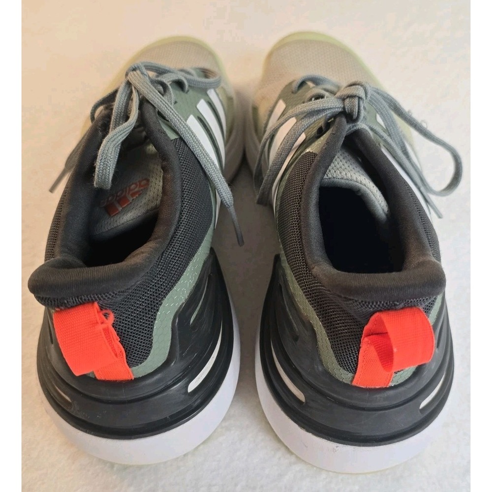 Adidas Boys RapidaSport Bounce Silver Green Running Shoes Sneakers Size 7 EUC - Picture 4 of 8